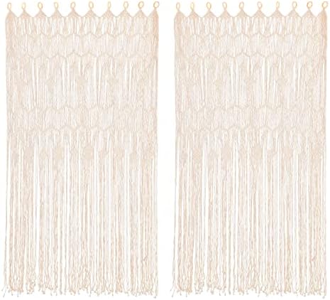 Macrame Curtain Room Divider 2 Panels 3937 x 7874 Inches