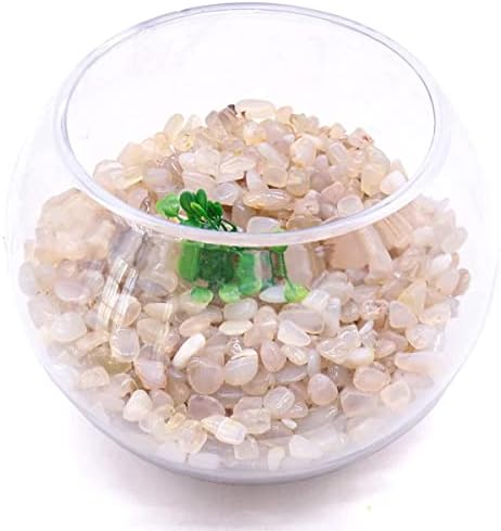 WAYBER Natural White Agate Pebbles 1 Lb Decorative Stones