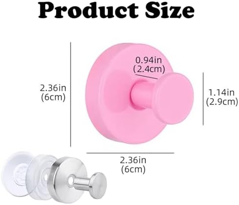 Pink Suction Cup Wreath Hanger 15 Lbs Capacity