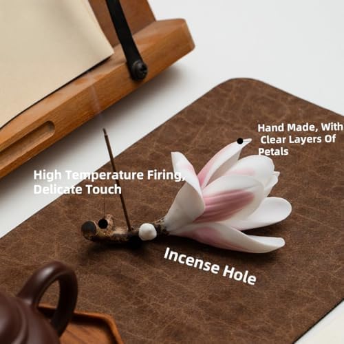 Magnolia Incense Holder Handmade Ceramic Stand