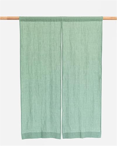 Magic Linen Matcha Green Noren Curtains 30x45