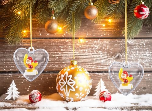 Clear Fillable Ornament Balls 20Pcs Transparent Plastic Christmas Decor
