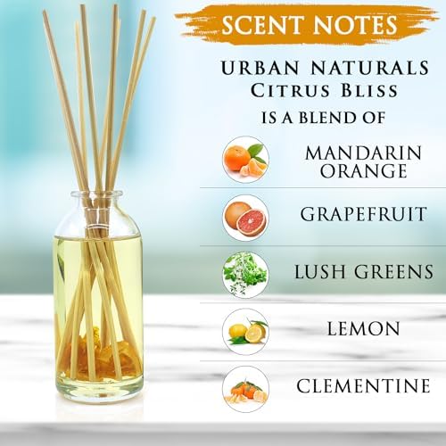 Urban Naturals Citrus Bliss Reed Diffuser with Real Orange