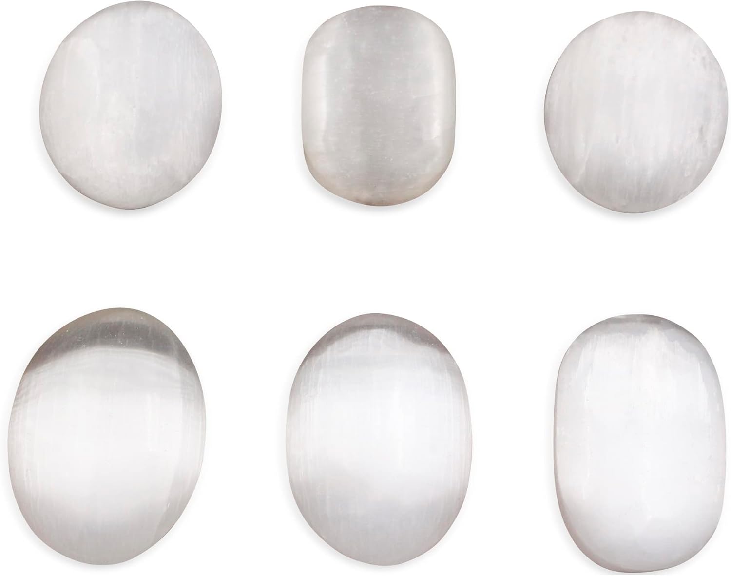 Crystal Dreams Selenite Palmstone Healing Stone