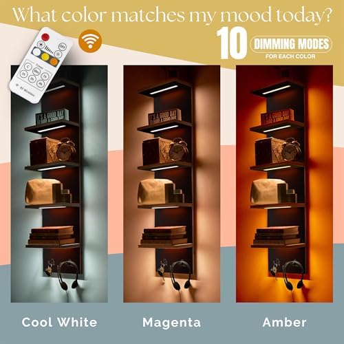 Sorbus LED Light 5 Tier Wall Shelf Unit