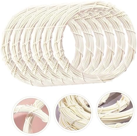 6pcs DIY Rattan Wreath Ring Decor for Wall