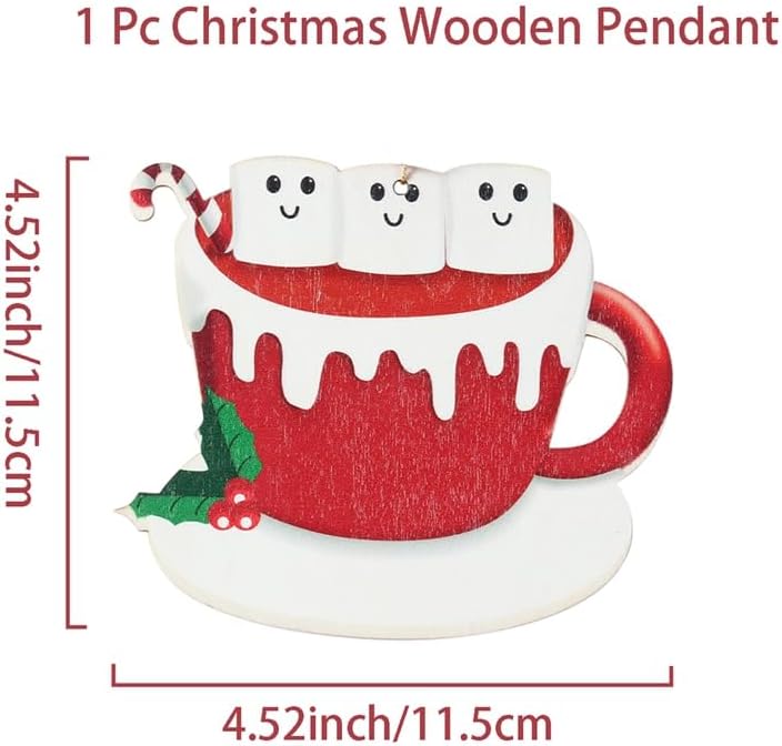 Christmas Gingerbread Man Wooden Pendant