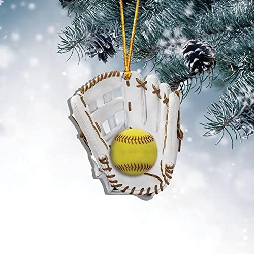 Softball Glove Hanging Ornament for Christmas Home Decor