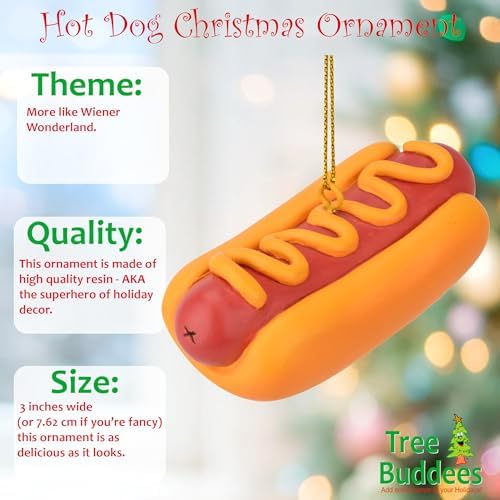 Tree Buddees Hot Dog Christmas Ornament