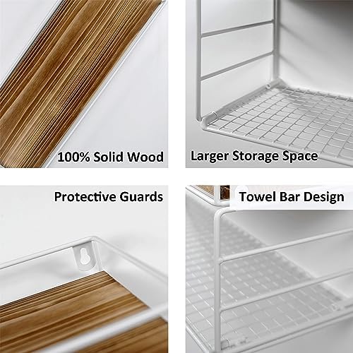 Oxendon Wall Mounted Bathroom Shelves Over Toilet Set of 3