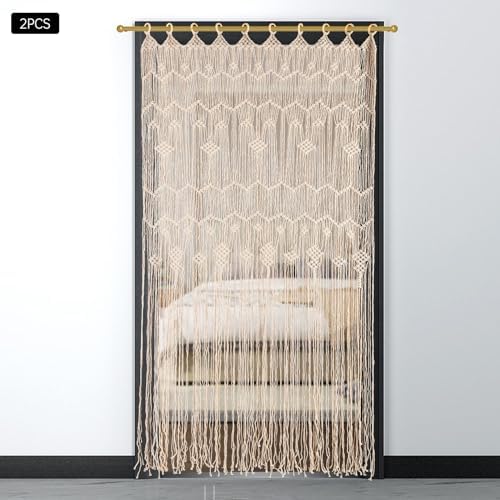 Macrame Curtain Room Divider 2 Panels 3937 x 7874 Inches
