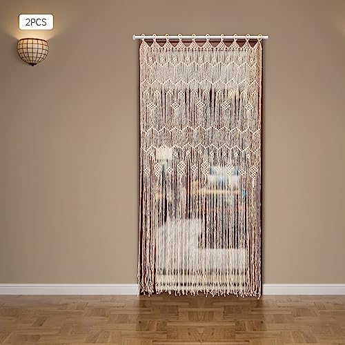 Macrame Curtain Room Divider 2 Panels 3937 x 7874 Inches