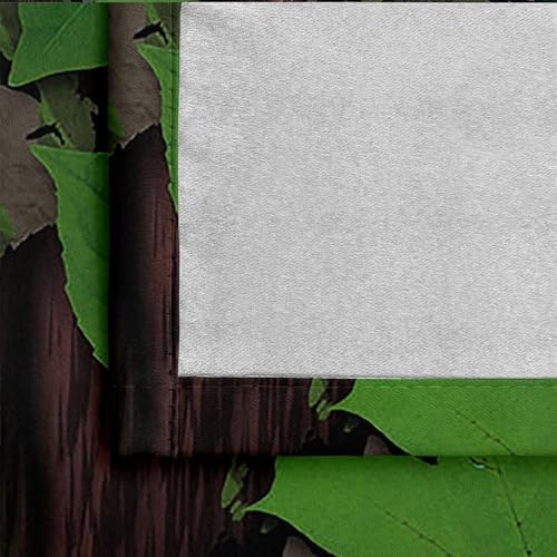Homxi Kitchen Curtains 2 Panel Blackout Drapes with Grommets Leaves Pattern