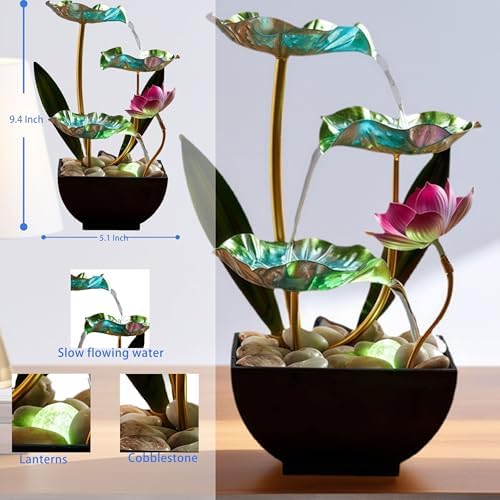 Generic Waterfall Pendulum with LED Lights Indoor Fountain Decor