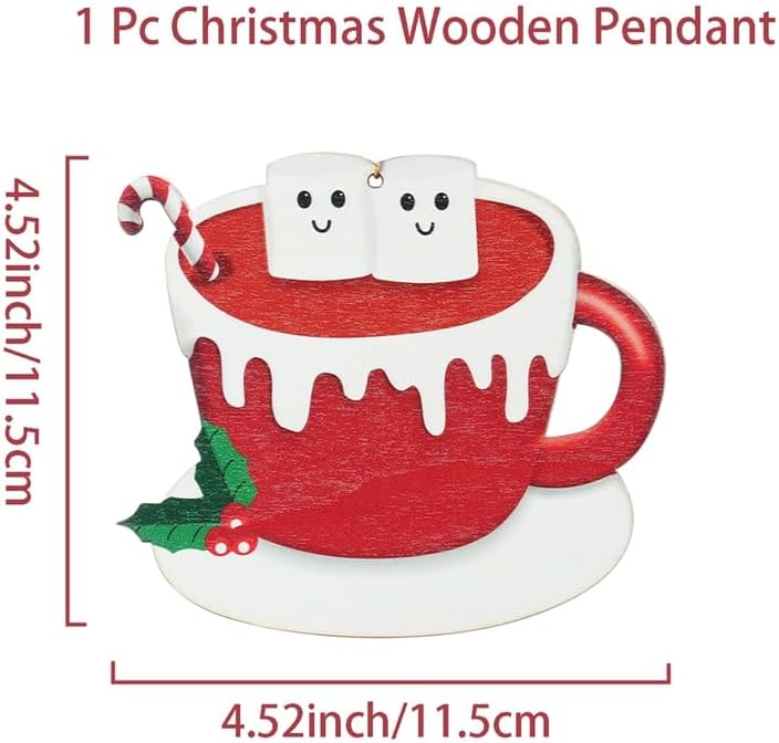 Christmas Gingerbread Man Wooden Pendant