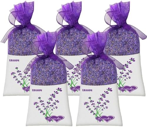 Lavender Sachet Bags 5 Pack for Freshrooms and Closets