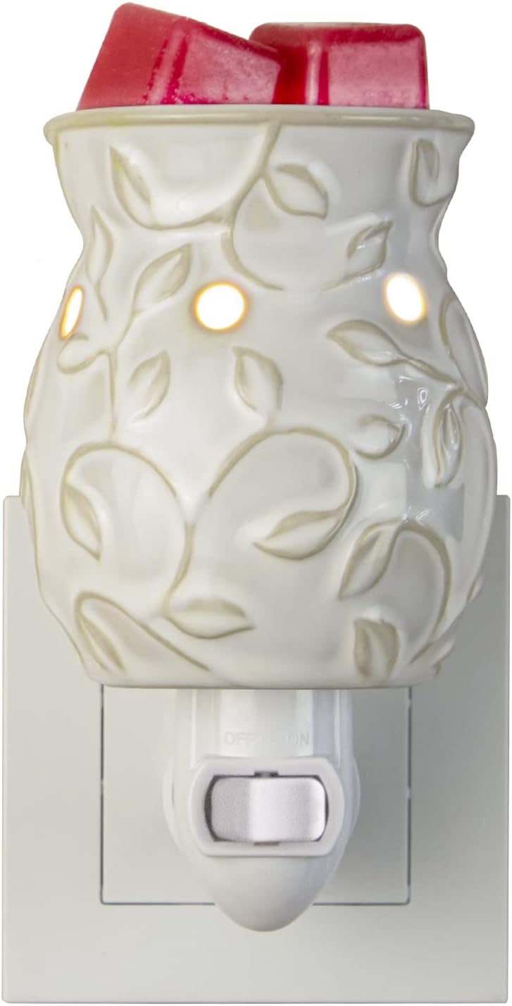 STAR MOON Candle Warmer with Ivy Bas-Relief Design