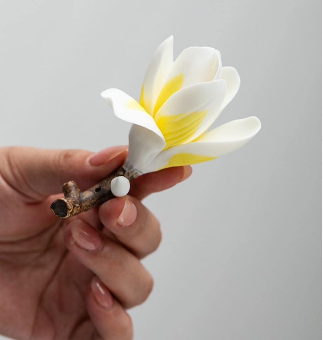 Magnolia Incense Holder Handmade Ceramic Stand