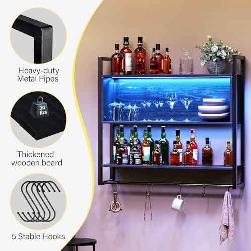 36 LED Gaming Floating Shelf with Adjustable Design