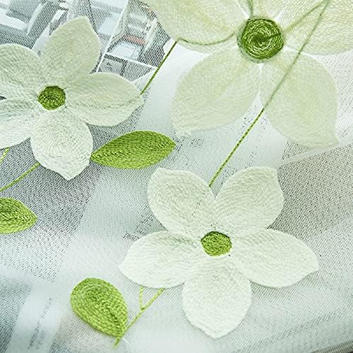 Simple Small Fresh Delicate Embroidery Basic Rod Pocket Curtains