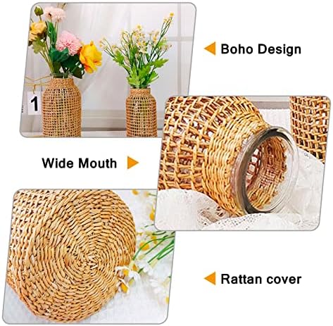 MDEOOSKY Boho Woven Glass Vase 787 Inch