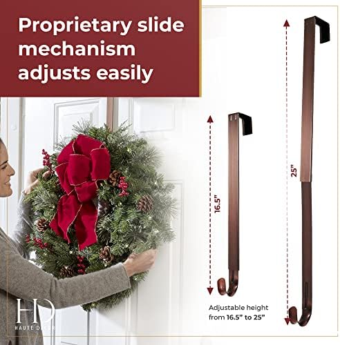 Haute Decor Adapt Adjustable Wreath Hanger with Removable Icon 1