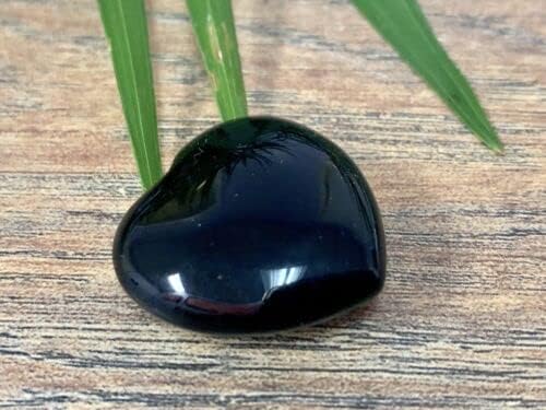 Black Obsidian Heart Gemstone Pocket Heart 25mm