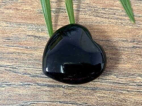 Black Obsidian Heart Gemstone Pocket Heart 25mm