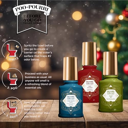 Poo-Pourri Toilet Spray Holiday Set with 3 Bottles