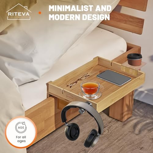 Bamboo Bedside Shelf with Adjustable Mechanism