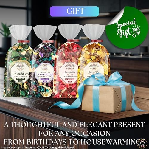 BLOOM FRAGRANCE Potpourri Combo Set 4 Natural Scents
