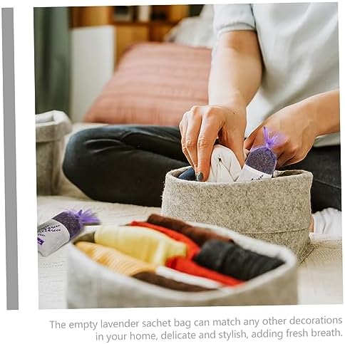 Luxshiny 50pcs Linen Lavender Sachet Bags