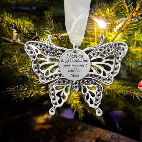 Memorial Christmas Ornament with Angel Wings for Women