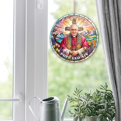 Pope Leo XIV Inauguration Acrylic Ornament 3 Inch