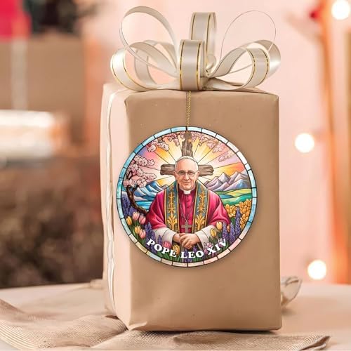 Pope Leo XIV Inauguration Acrylic Ornament 3 Inch