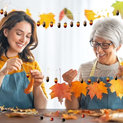 Dingion 60 Pcs Fall Acorn Hanging Decor