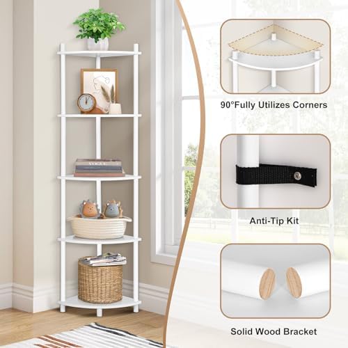 YGYQZ 5 Tier Tall Display Bookshelf Stand