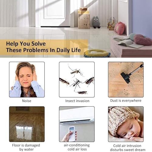 Adjustable Door Draft Stopper with Double Sided Protection