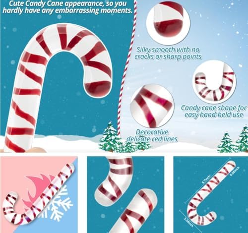 Crystal Glass Christmas Cane - 20cm for Tree Decoration
