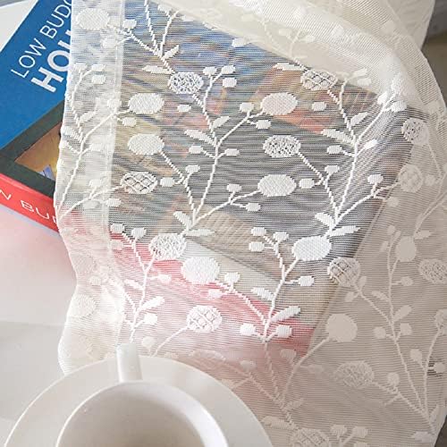 Voile Sheer Curtains with Rod Pocket for Living Room and Bedroom