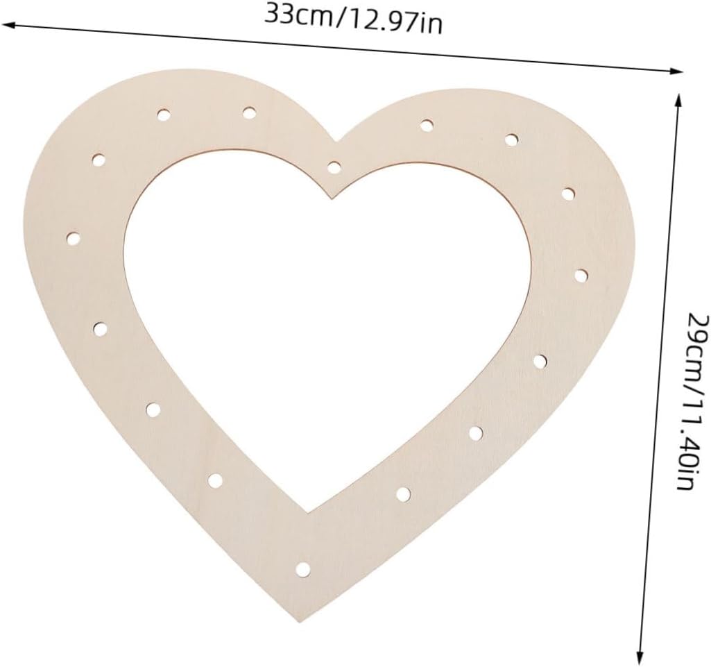 NUOBESTY 2pcs Heart Wreath Frame for Holiday Decor