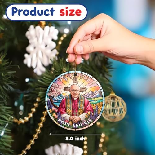 Pope Leo XIV Inauguration Acrylic Ornament 3 Inch