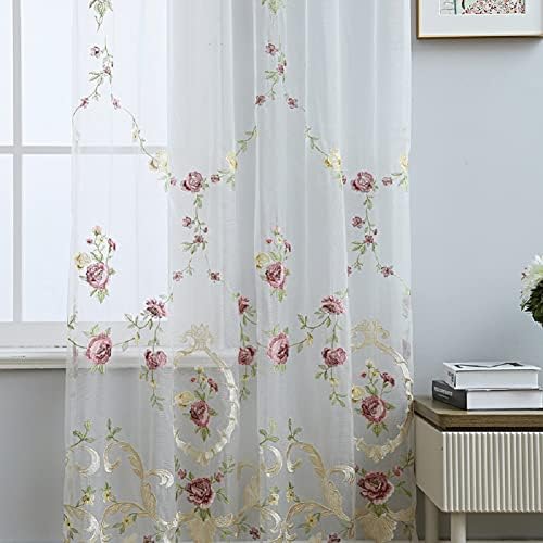 Voile Sheer Curtains with Rod Pocket for Living Room Kids Bedroom