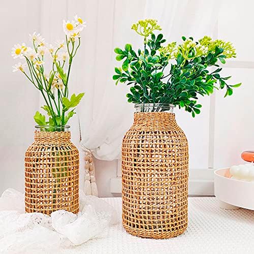 MDEOOSKY Boho Woven Glass Vase 787 Inch