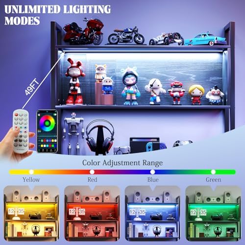 36 LED Gaming Floating Shelf with Adjustable Design