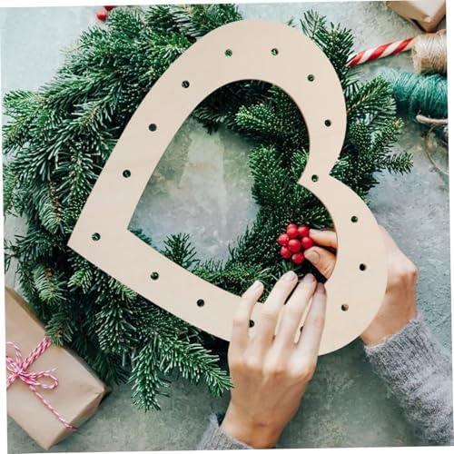 NUOBESTY 2pcs Heart Wreath Frame for Holiday Decor