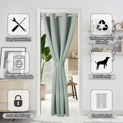 AOSKY Door Curtains for Privacy and Light Blocking