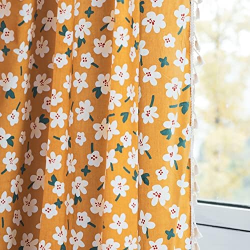 Deeprove Boho Curtain Panel 63 Inch Length