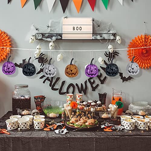 12 Pcs Halloween Hanging Pumpkin Ornaments