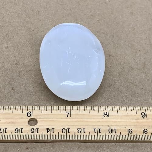 88g Natural Selenite Palm-Stone Crystal Pillow Shape